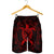 Hawaiian Map Turtle Wave Polynesian Men's Shorts Red - AH - Polynesian Pride