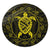 Hawaiian Map Turtle Wave Polynesian Round Carpet Yellow - AH Round Carpet Luxurious Plush - Polynesian Pride