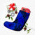 Hawaiian Map Whale Swim Hibiscus Polynesian Christmas Stocking - Blue - AH - Polynesian Pride