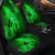 Hawaiian Map Whale Swim Hibiscus Polynesian Car Seat Covers - Green - AH - Polynesian Pride