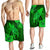 Hawaiian Map Whale Swim Hibiscus Polynesian Men's Shorts - Green - AH - Polynesian Pride