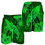 Hawaiian Map Whale Swim Hibiscus Polynesian Men's Shorts - Green - AH - Polynesian Pride