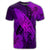 Hawaiian Map Whale Swim Hibiscus Polynesian T Shirt Purple AH - Polynesian Pride