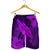 Hawaiian Map Whale Swim Hibiscus Polynesian Men's Shorts - Purple - AH - Polynesian Pride