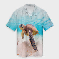 Hawaiian Ocean Picture Hawaiian Shirt - AH Unisex Black - Polynesian Pride