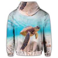 Hawaiian Ocean Picture Zip Hoodie - Polynesian Pride