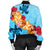 Hawaiian Ocean Turtle Plumeria And Hibiscus Polynesian Bomber Jacket - AH - Polynesian Pride