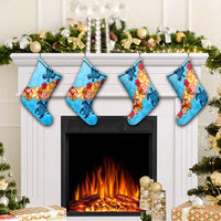 Hawaiian Ocean Turtle Plumeria And Hibiscus Polynesian Christmas Stocking - AH - Polynesian Pride