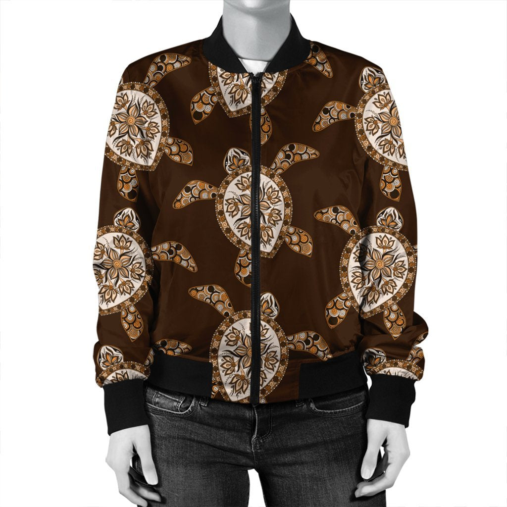 Hawaiian Old School Turtle Bomber Jacket - AH - Polynesian Pride