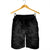 Hawaiian Owl Hibiscus Plumeria Polynesian Men's Shorts - Gray - AH - Polynesian Pride