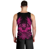 Hawaiian Owl Hibiscus Plumeria Polynesian Tank Top - Pink - AH - Polynesian Pride