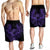 Hawaiian Owl Hibiscus Plumeria Polynesian Men's Shorts - Purple - AH - Polynesian Pride