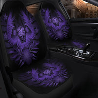 Hawaiian Owl Hibiscus Plumeria Polynesian Car Seat Covers - Purple - AH - Polynesian Pride