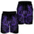 Hawaiian Owl Hibiscus Plumeria Polynesian Men's Shorts - Purple - AH - Polynesian Pride