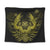 Hawaiian Owl Hibiscus Plumeria Polynesian Tapestry - Yellow - AH Wall Tapestry Black - Polynesian Pride