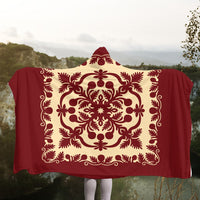 Hawaiian Palm Tree Quilt Vintage Hooded Blanket - AH - Polynesian Pride