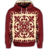 Hawaiian Palm Tree Quilt Vintage Hoodie - Polynesian Pride