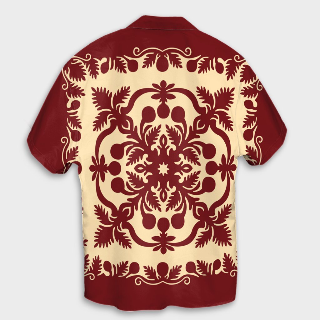 Hawaiian Palm Tree Quilt Vintage Hawaiian Shirt - AH - Polynesian Pride