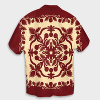 Hawaiian Palm Tree Quilt Vintage Hawaiian Shirt - AH - Polynesian Pride