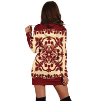 Hawaiian Palm Tree Quilt Vintage Hoodie Dress - AH - Polynesian Pride