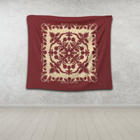 Hawaiian Palm Tree Quilt Vintage Tapestry - AH - Polynesian Pride