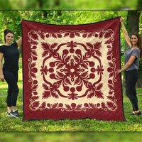 Hawaiian Palm Tree Quilt Vintage Premium Quilts - AH Black - Polynesian Pride