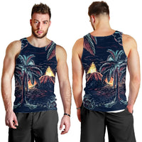Hawaiian Palm Tree Volcano Night On The Land Tank Top - AH - Polynesian Pride