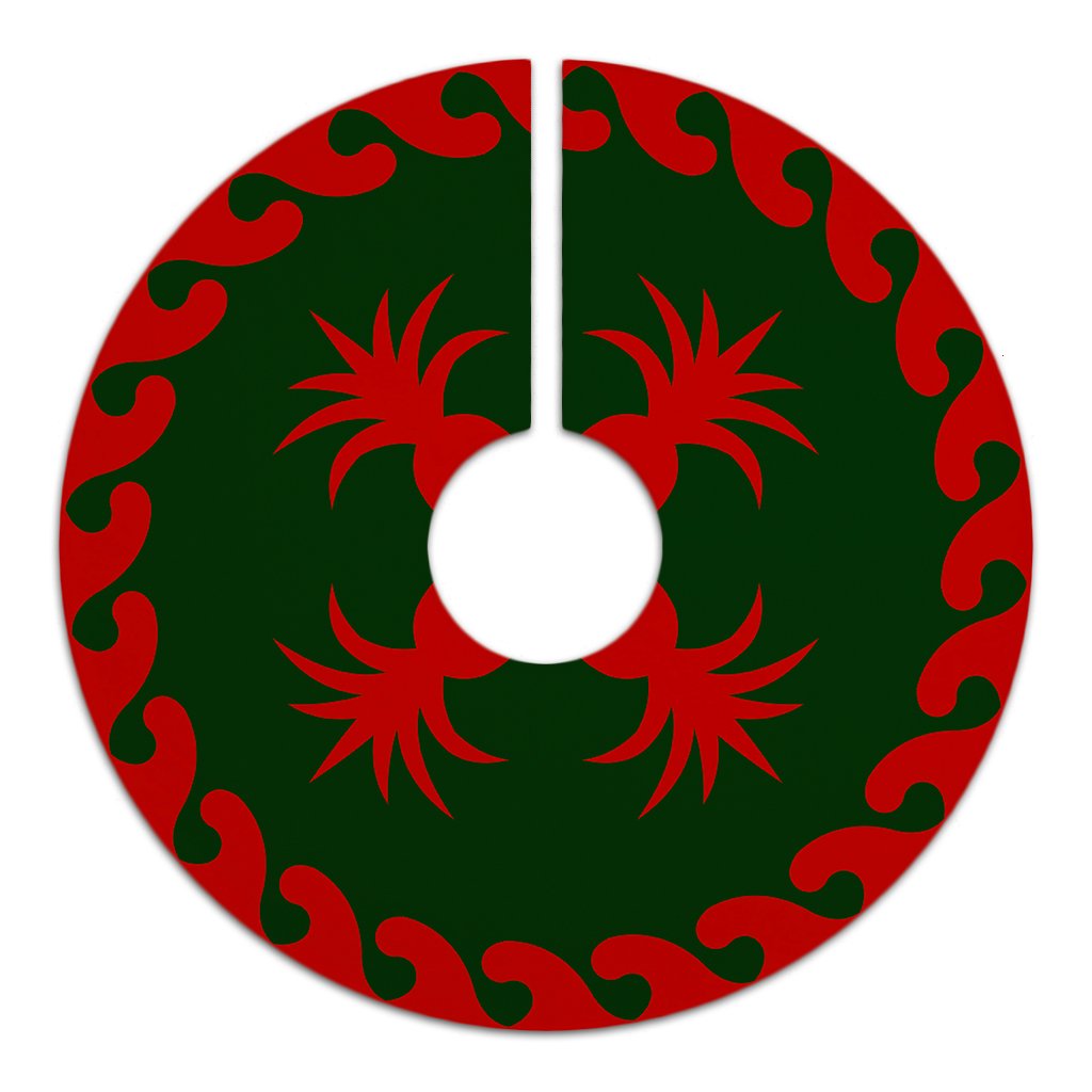 Hawaiian Pineaple Tree Skirt - Red Green - AH - Polynesian Pride