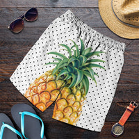 Hawaiian Pineapple Polka Dots Background Polynesian Men's Shorts - AH Art - Polynesian Pride