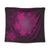 Hawaiian Plumeria Hibiscus Turtle Under Sea Polynesian Tapestry Pink AH Wall Tapestry Black - Polynesian Pride