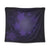 Hawaiian Plumeria Hibiscus Turtle Under Sea Polynesian Tapestry Purple AH Wall Tapestry Black - Polynesian Pride