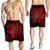 Hawaiian Plumeria Hibiscus Turtle Under Sea Polynesian Men's Shorts Red AH - Polynesian Pride
