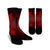 Hawaiian Plumeria Hibiscus Turtle Under Sea Polynesian Crew Socks Red AH Crew Socks White - Polynesian Pride