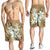 Hawaiian Plumeria Polynesian Men's Shorts - Gold - AH - Polynesian Pride