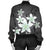 Hawaiian Plumeria Polynesian Bomber Jacket - Gray - AH - Polynesian Pride