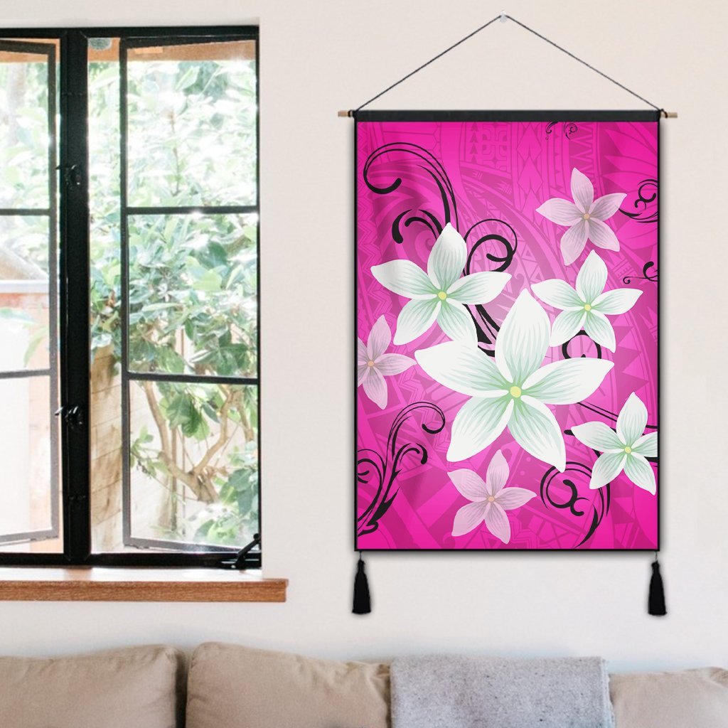 Hawaiian Plumeria Polynesian Hanging Poster - Pink - AH - Polynesian Pride