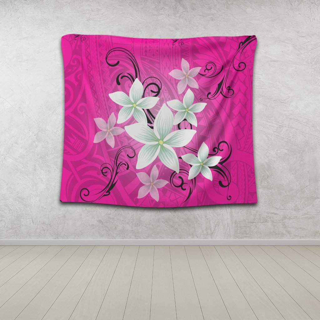 Hawaiian Plumeria Polynesian Tapestry - Pink - AH - Polynesian Pride