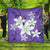 Hawaiian Plumeria Polynesian Premium Quilts - Purple - AH Black - Polynesian Pride