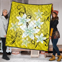 Hawaiian Plumeria Polynesian Premium Quilts - Yellow - AH - Polynesian Pride