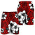 Hawaiian Plumeria Tribal Polynesian Men's Shorts Red AH - Polynesian Pride