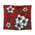 Hawaiian Plumeria Tribal Polynesian Tapestry Red AH Wall Tapestry Black - Polynesian Pride
