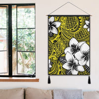 Hawaiian Plumeria Tribe Yellow Polynesian Hanging Poster AH - Polynesian Pride
