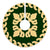 Hawaiian Quilt Pattern Flower Proudly Tree Skirt - Green Beige - AH - Polynesian Pride