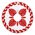 Hawaiian Quilt Pattern Monstera Symbol Polynesian Tree Skirt - Red White - AH - Polynesian Pride