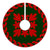 Hawaiian Quilt Pattern Palm Tree And Plumeria Tree Skirt - Red Green - AH - Polynesian Pride