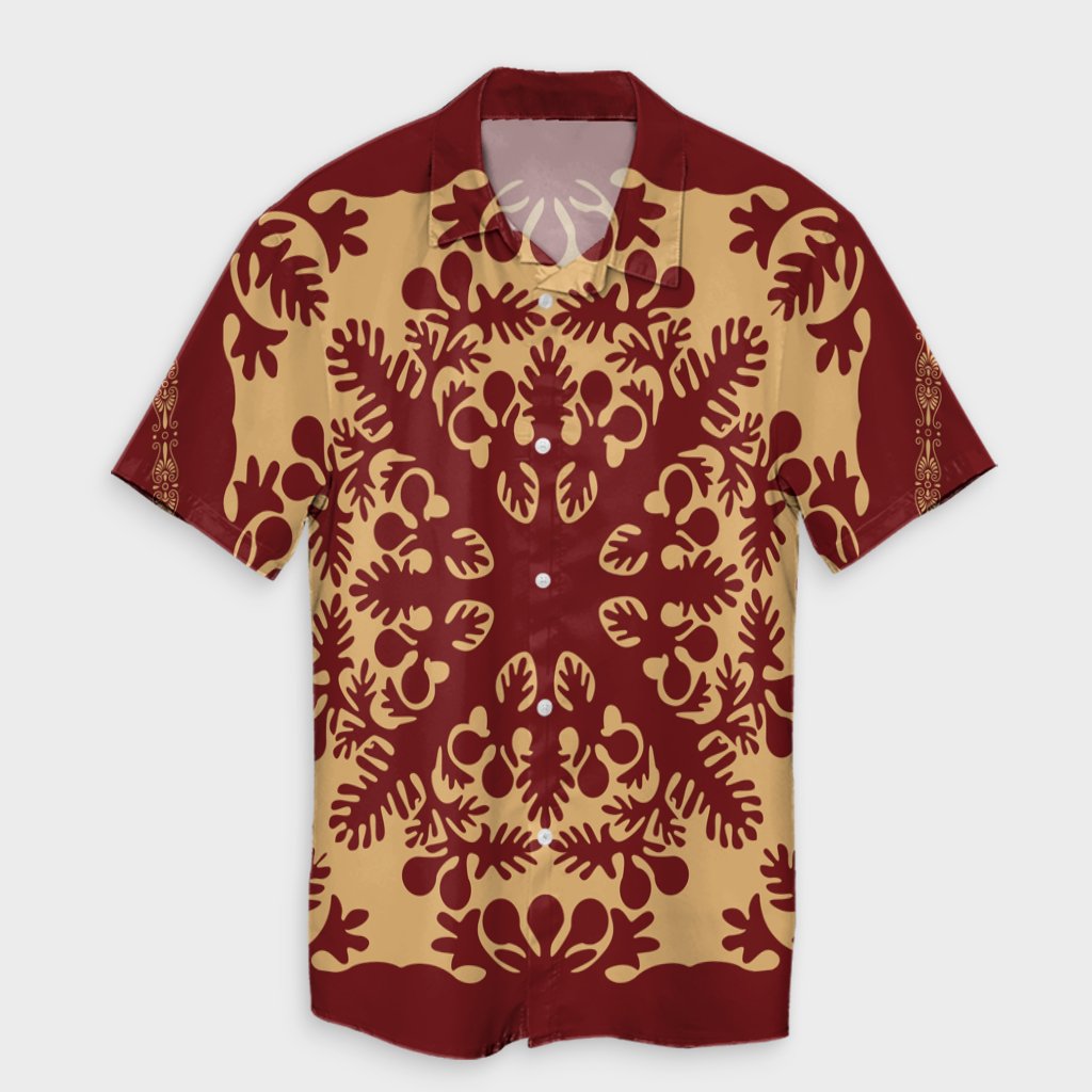 Hawaiian Quilt Vintage Hawaiian Shirt - AH Unisex Black - Polynesian Pride