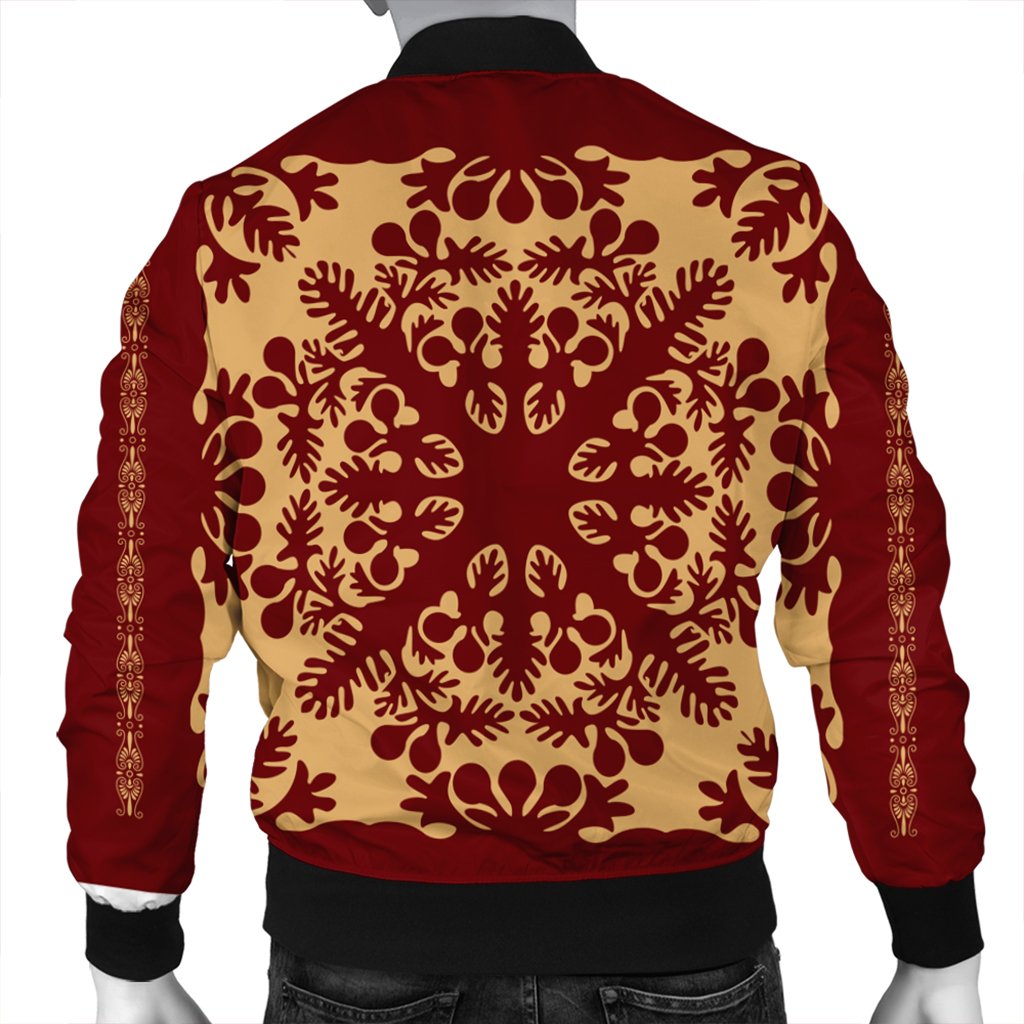 Hawaiian Quilt Vintage Bomber Jacket - AH - Polynesian Pride