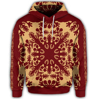 Hawaiian Quilt Vintage Hoodie - Polynesian Pride