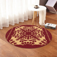 Hawaiian Quilt Vintage Round Carpet - AH - Polynesian Pride