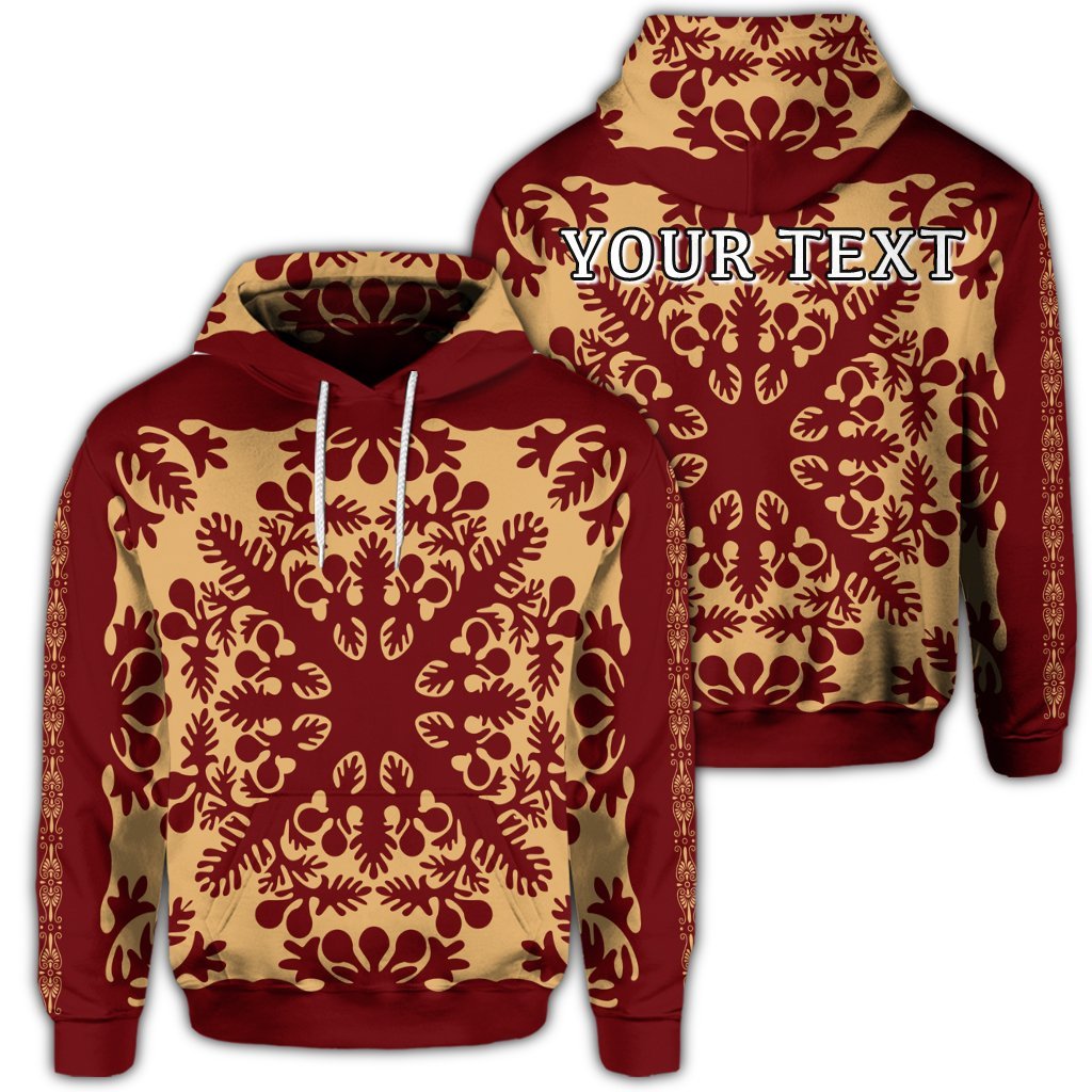 Custom Hawaiian Quilt Vintage Hoodie Unisex Art - Polynesian Pride